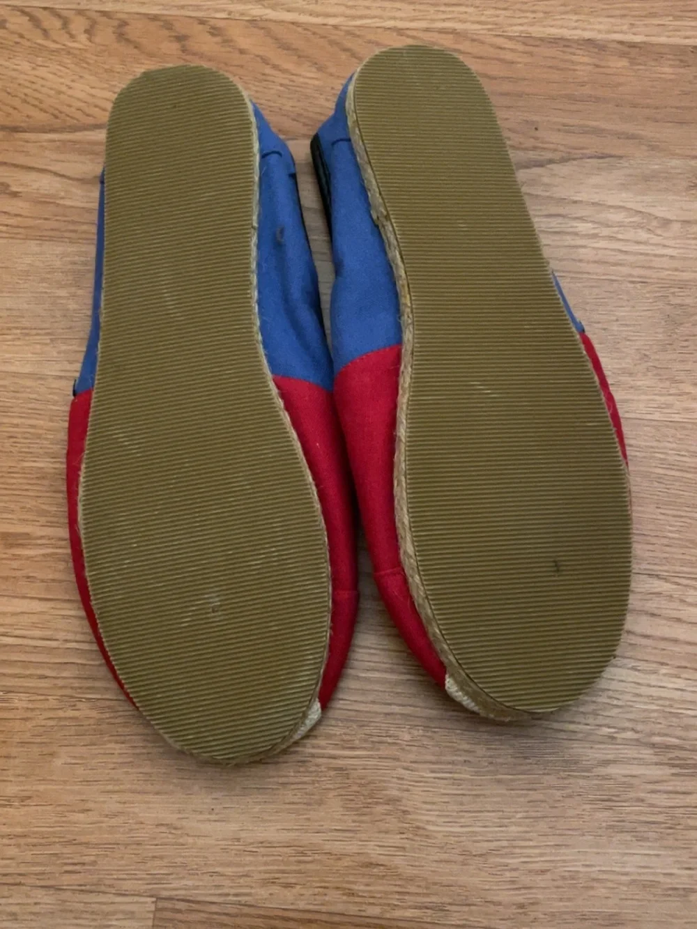 Casual Red and Blue Espadrilles Slip-Ons